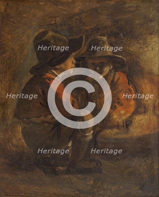 Two Italian boys, n.d., c1820-1860. Creator: Ernst Meyer.