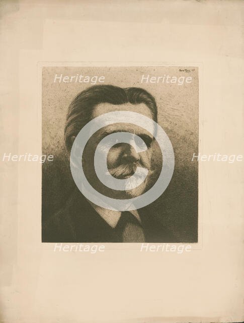 Portrait of the composer Vincent d'Indy (1851-1931), 1910. Creator: Bern-Klene (Klene), Bernardus Henricus (1870-1930).