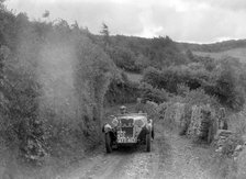 Singer open sports competing in the Mid Surrey AC Barnstaple Trial, 1934. Artist: Bill Brunell.