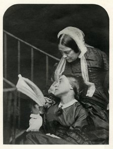 Christina Rossetti and her mother Frances Rossetti, 1863, (1948). Creator: Lewis Carroll.