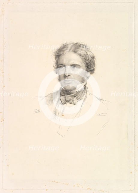 Portrait of Michael Faraday, 1852. Creator: William Holl.