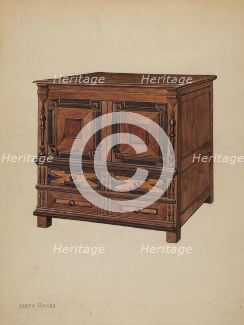 Chest with Drawers, c. 1937. Creator: Ulrich Fischer.