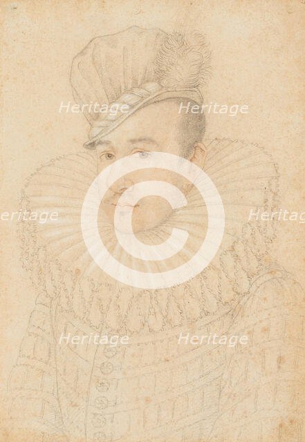 François-Hercule de France, duc d'Alençon (1554-1584), c1580. Creator: Dumonstier; Etienne; (Circle) (1540-1603).