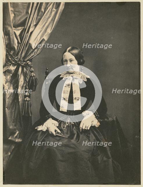 Portrait of a Woman, about 1850-1855. Creators: Achille Deveria, Théodule Deveria.