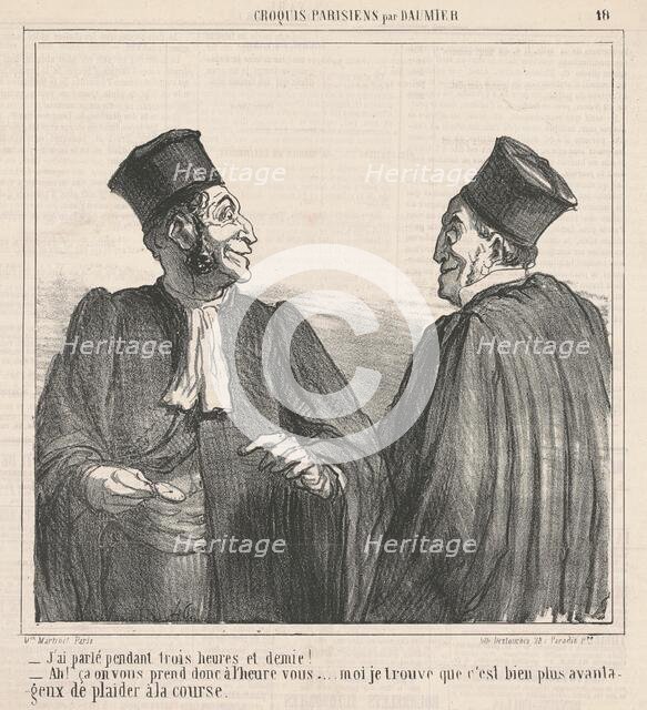 J'ai parlé pendant trois heures et demie!, 19th century. Creator: Honore Daumier.
