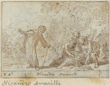 Nicandro and Amarilli, 1640. Creator: Johann Wilhelm Baur.