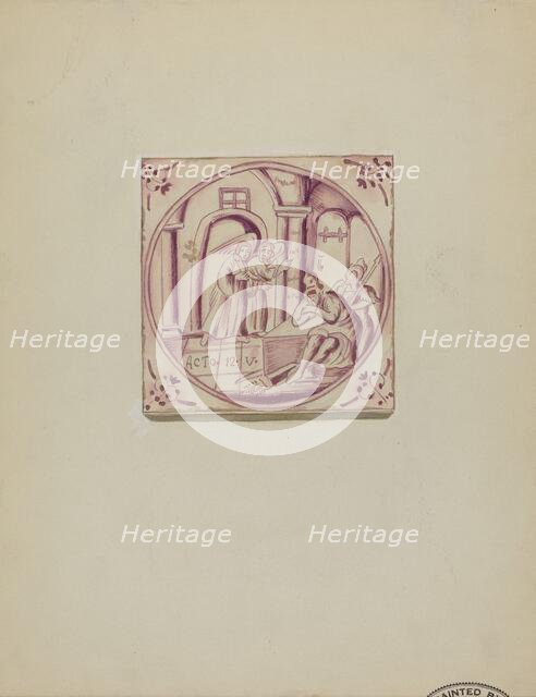 Fireplace Tile, c. 1936. Creator: John Dixon.