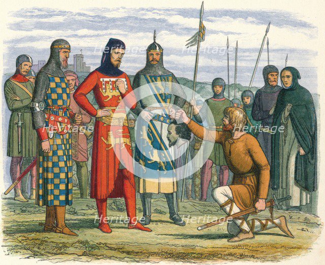 'Gaveston's head shown to the Earl of Lancaster', 1312 (1864). Artist: James William Edmund Doyle.