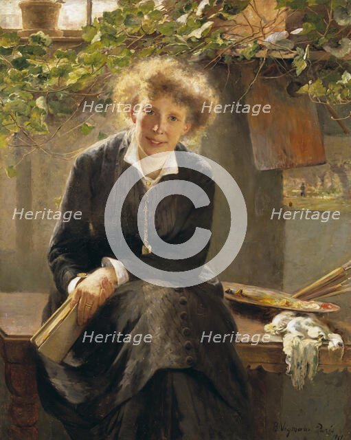 The Artist Jeanna Bauck, 1881. Creator: Bertha Wegmann.