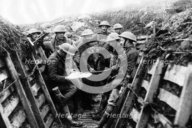 Soldiers in a Trench, c1914-18. Creator: British Photographer (20th Century).