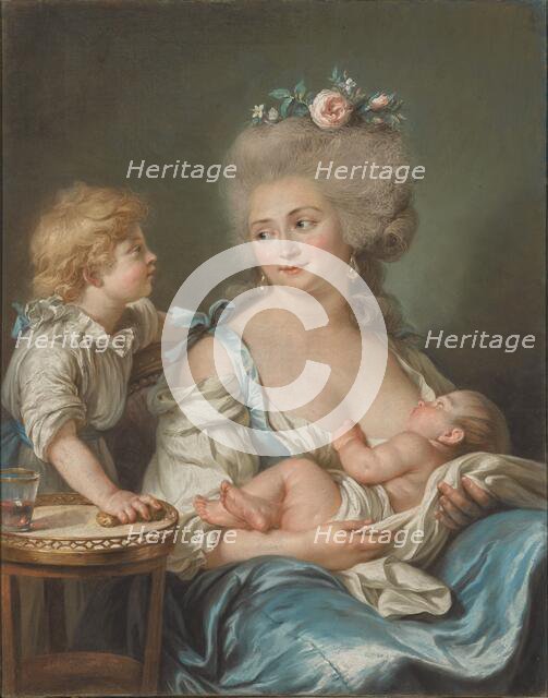 Portrait of Madame Charles Mitoire with Her Children, 1783. Creator: Adelaide Labille-Guiard.