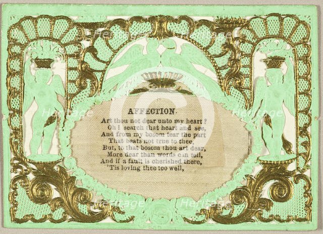 Valentine Affection (valentine), 1855/60. Creator: Thomas Wood.