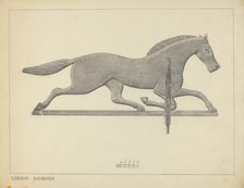 Horse Weather Vane, c. 1937. Creator: Gordon Sanborn.