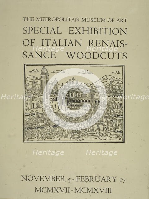 Special exhibition of Italian renaissance woodcuts, c1917 - 1918. Creator: Unknown.