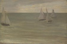 Trouville (Grey and Green, the Silver Sea), 1865. Creator: James Abbott McNeill Whistler.