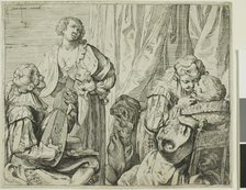 Interior with Two Pairs of Lovers and a Fool, 1625/29. Creator: Johann Liss.