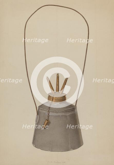 Camphene Lamp, 1938. Creator: Jacob Gielens.