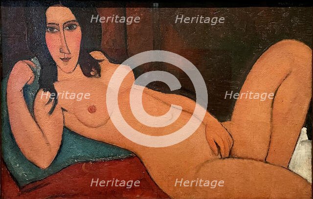 Reclining Nude with Loose Hair, 1917. Creator: Modigliani, Amedeo (1884-1920).