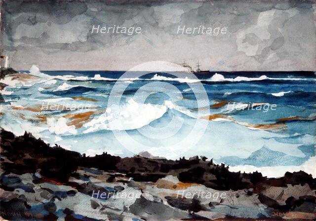 Shore and Surf, Nassau, 1899. Creator: Winslow Homer.