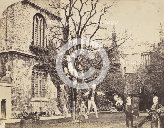 Montage of Ecclesiastical Figures Posed in Political Satire, 1860s. Creator: Unknown.