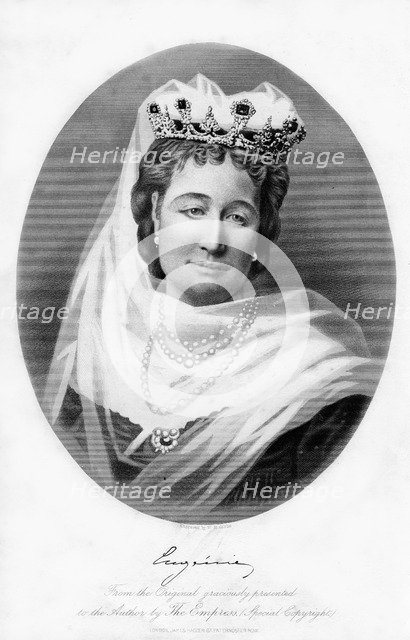 Empress Eugenie, Empress Consort of France, mid-late 19th century.Artist: H Gibbs