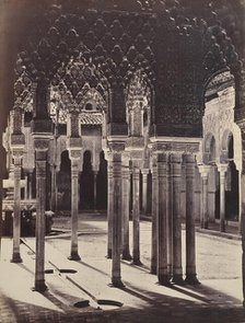 [The Lion Court at the Alhambra, Viewed from Beneath the Portico Temple], 1862. Creator: Charles Clifford.
