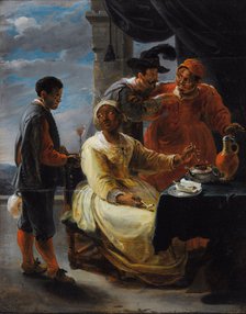 The Tasting Tobacco. Artist: Herp, Willem van, the Elder (c. 1614-1677)
