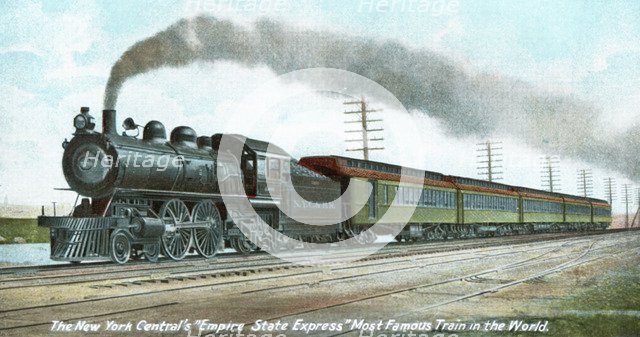The train 'Empire State Express' entering Central Station in New York, 1910.