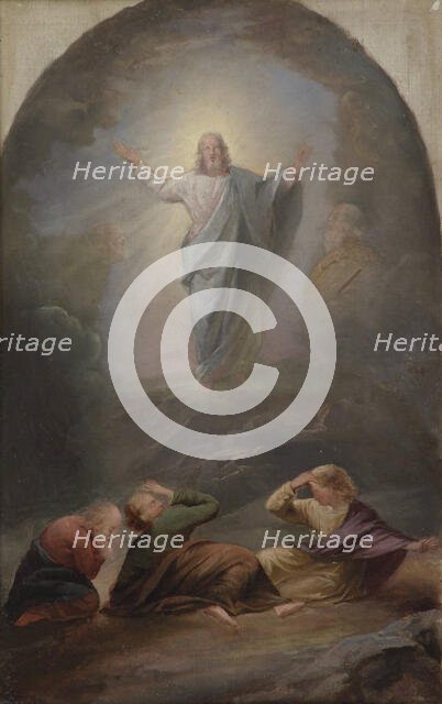 Transfiguration of Christ, sketch of the altarpiece of the Church of Ikaali. Creator: Berndt Godenhjelm.