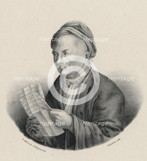 Portrait of the organist and composer Gottfried August Homilius (1714-1785) , c. 1830.