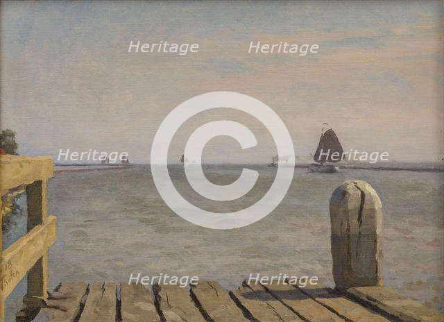 Pier in Enkhuizen, 1918. Creator: Tholen, Willem Bastiaan (1860-1931).