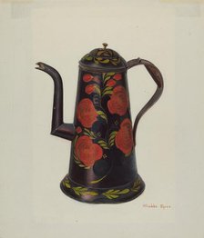 Toleware Teapot, c. 1939. Creator: Franklyn Syres.