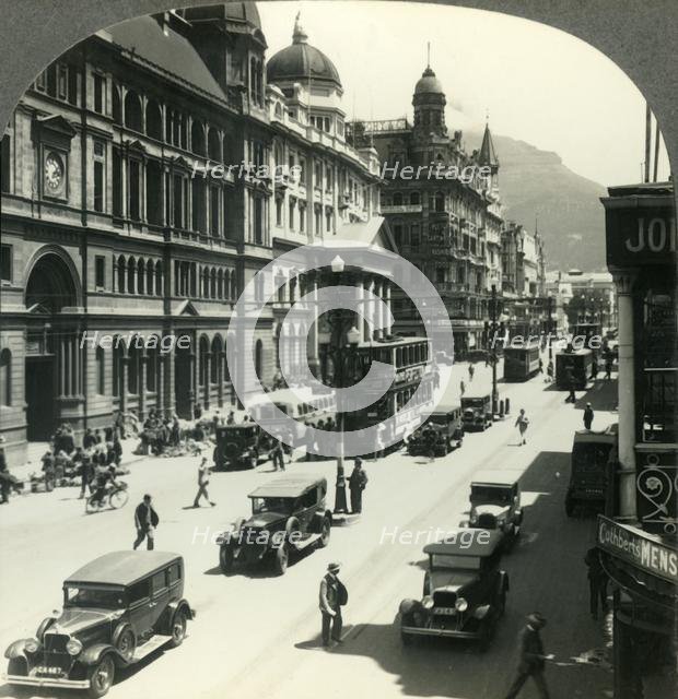 'The Post Office and Curb Flower Market, Adderley Street, Cape Town, South Africa', c1930s. Creator: Unknown.