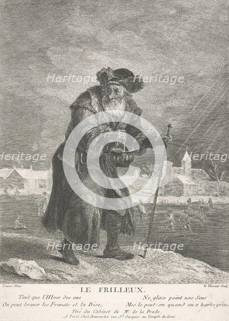 Allegory of the four seasons: Winter,  1749-1797. Creator: Jean-Charles Levasseur.