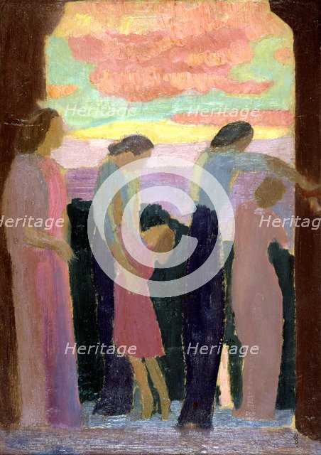 'Marthe Denis and the Children on the Balcony', c1900-1940. Artist: Maurice Denis