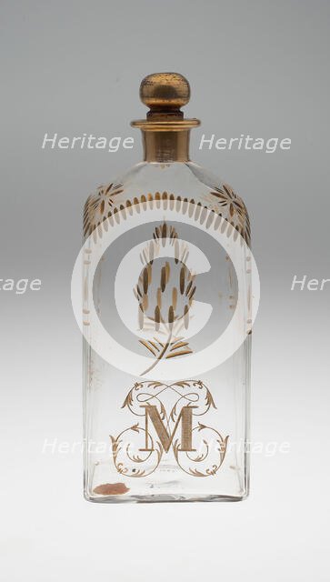 Tall Bottle with Stopper, Spain, c. 1771. Creator: Unknown.