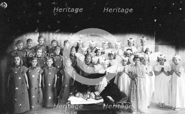 Spring celebration at a day nursery, Landskrona, Sweden, 1943. Artist: Unknown