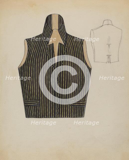 Waistcoat, c. 1937. Creator: Jean Peszel.