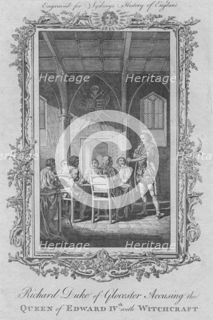 'Richard Duke of Gloucester accusing the Queen of Edward IV with Witchcraft', 1773.  Creator: Charles Grignion.
