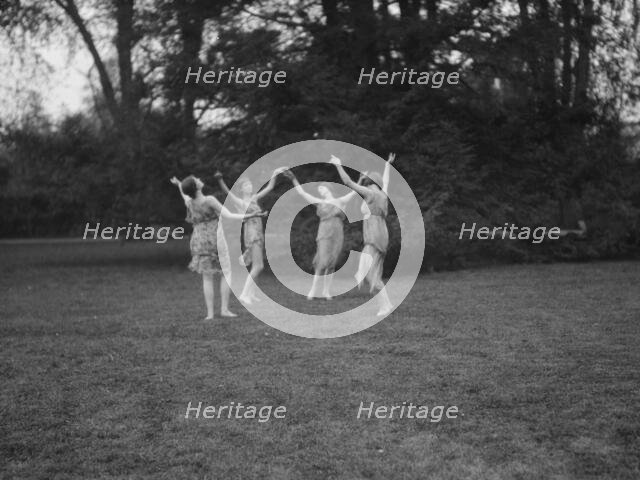 Elizabeth Duncan dancers and children, 1920. Creator: Arnold Genthe.
