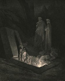 'He, soon as there I stood at the tomb's foot, ey'd me a space', c1890.  Creator: Gustave Doré.