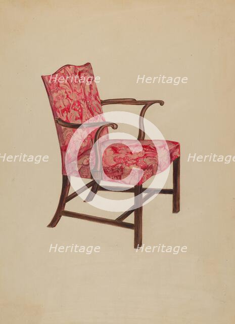 Armchair, 1936. Creator: Unknown.