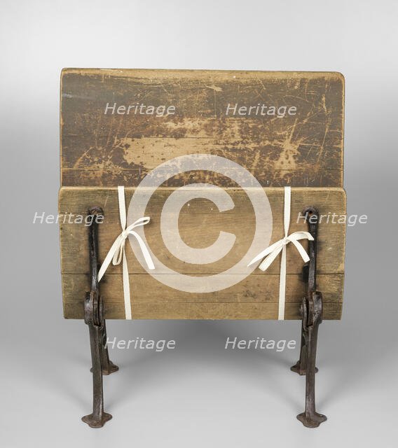 Wooden school desk from Bethel Evangelical Lutheran Church and School, 1925-1963. Creator: Unknown.
