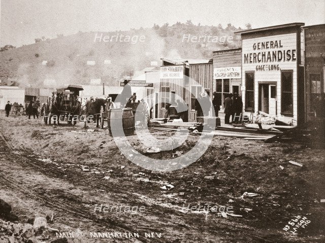 Main Street, Manhattan, Nevada, early 1900s. Artist: Unknown