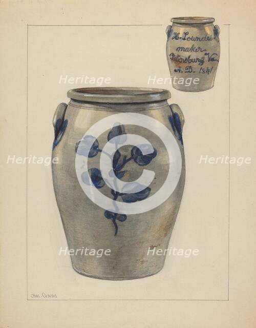 Crock, c. 1937. Creator: Charles Caseau.