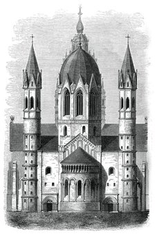 Mainz Cathedral, Rhine, Germany, 12th and 13th century, (1870). Artist: Unknown