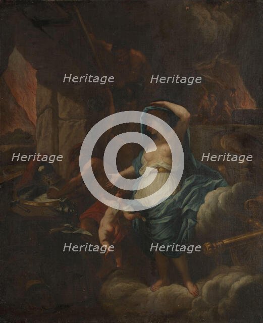 Venus demands a weapon of Vulcan, 1650-1700. Creator: Unknown.