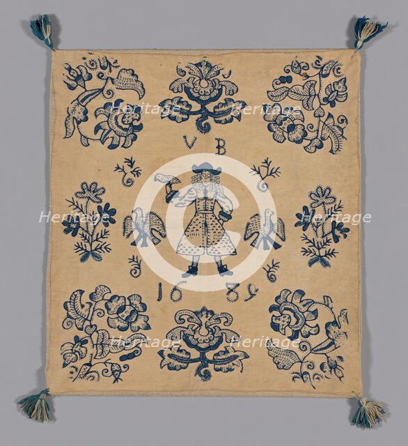 Cushion Cover, England, 1689. Creator: Unknown.