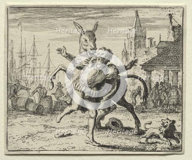 Reynard the Fox: The Jealous Ass. Creator: Allart van Everdingen (Dutch, 1621-1675).