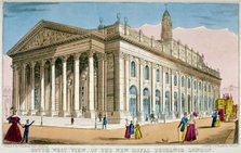 South-west view of the Royal Exchange, City of London, c1850.                                   Artist: Anon